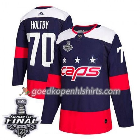 Washington Capitals Braden Holtby 70 2018 Stanley Cup Final Patch Adidas Stadium Series Authentic Shirt - Mannen